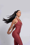 Macacão Fitness Native Vermelho Carmin Compressão