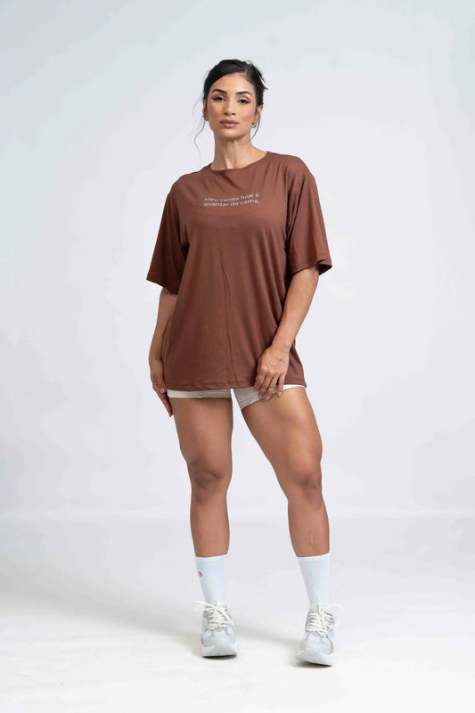 Blusão Oversized Meu Cárdio hoje - Chocolate (Leve defeito)