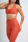 Top Fitness Compressão Frente Única Nala Telha