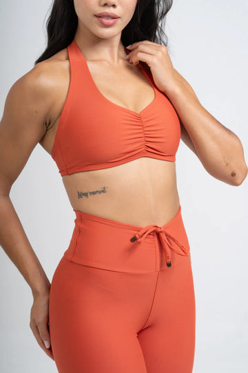 Top Fitness Compressão Frente Única Nala Telha