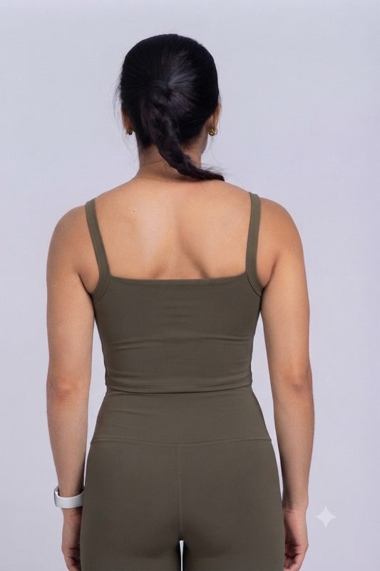 Top Fitness Power Corset Verde Musgo
