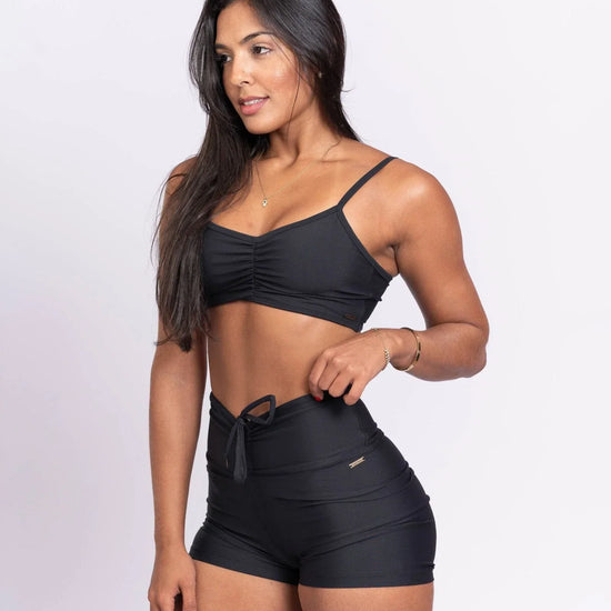 Short fitness Slim Preto Empina Bumbum - Maré Maria moda fitness