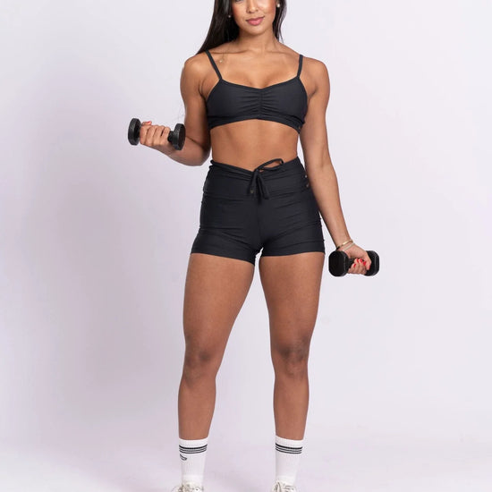 Short fitness Slim Preto Empina Bumbum - Maré Maria moda fitness