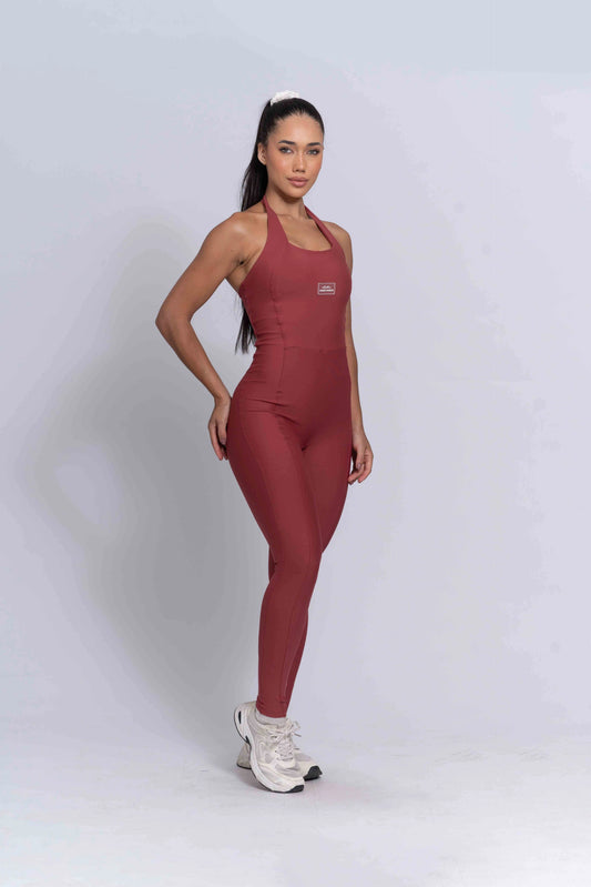 Macacão Fitness Native Vermelho Carmin Compressão