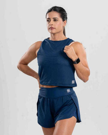 Regata Cropped Dry Azul Intenso