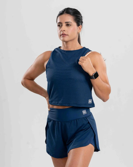 Regata Cropped Dry Azul Intenso