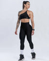 Calça legging fitness Confort Super Black s/ costura frontal