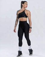 Calça legging fitness Confort Super Black s/ costura frontal
