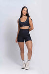 Short Bike Preto compressão s/ costura frontal
