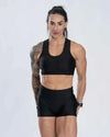 Top Fitness Nadador com Recortes Super Black