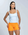 Short Fitness Bike Tangerina s/ costura frontal