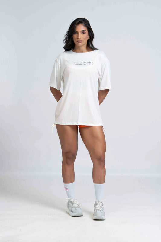 Blusão Oversized Meu cardio hoje é levantar da cama - Maré Maria moda fitness
