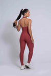 Macacão Fitness Native Vermelho Carmin Compressão