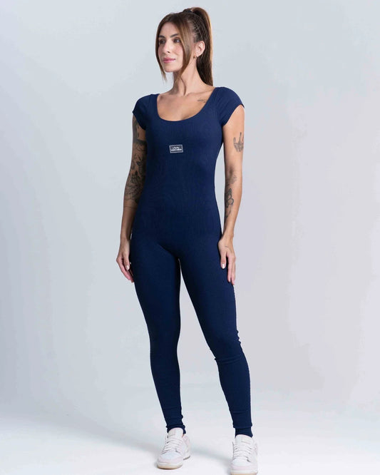 Macacão Wave Canelado sem costura frontal - Maré Maria moda fitness