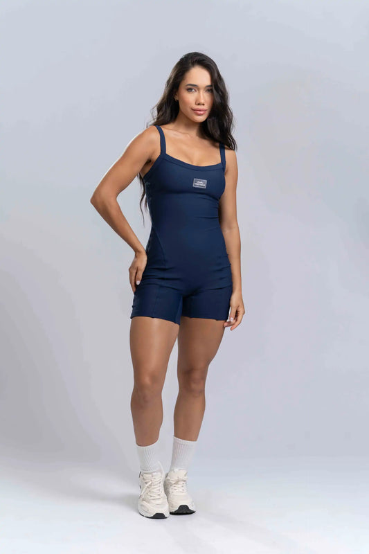 Macaquinho Flow Azul Marinho com bolso