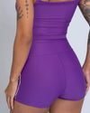 Short New Line Roxo Vibrante com Rosa Blush (Leve defeito)