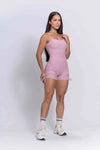 Macaquinho Fitness New Pérola Rosa Glam