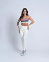 Calça Legging fitness Classic Off White com compressão (Leve defeito)
