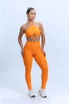 Calça Legging fitness Classic Tangerina compressão