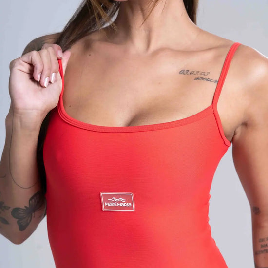 Macaquinho Fitness Pérola Red - Maré Maria moda fitness