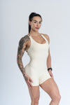 Macaquinho Fitness Compressão New Drop Set Creme