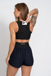 Conjunto Fitness Corrida Sara Super Black com Bolsos