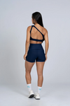 Top Fitness Avenue Azul Dark assimétrico