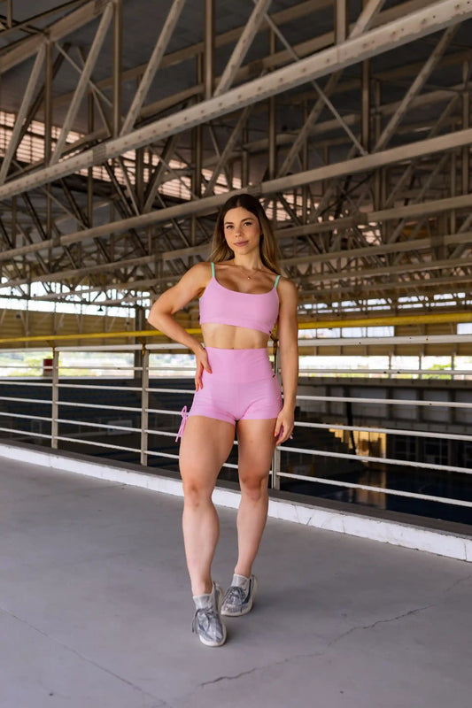 Short Smile Rosa Quartzo empina bumbum (Leve defeito)