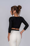 Top Fitness Classic Manga Longa Super Black
