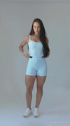 Top fitness Power Corset Azul Ice compressão