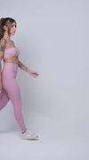 Calça Legging Fitness Classic Rosa Glam com compressão