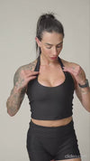 Top Fitness Core Frente Única Super Black