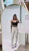 Calça Legging Fitness New Line Off White Com Super Black