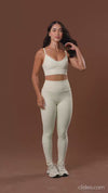 Calça Legging Fitness Compressão Confort Creme