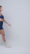 Short Fitness Classic Azul Dark compressão sem empina bumbum
