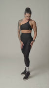 Calça legging fitness Confort Super Black s/ costura frontal