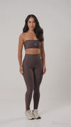 Calça Legging Fitness Compressão Classic Marrom Carbono