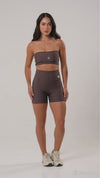 Short Fitness Compressão Classic Marrom Carbono