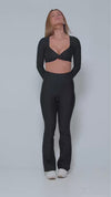 Top Fitness Manga Longa Infinity Super Black