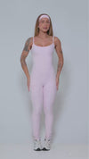 Macacão Fitness Compressão Balance Rosa Blush