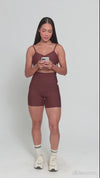 Short Bike Chocolate Dark compressão s/ costura frontal