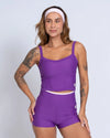 Short New Line Roxo Vibrante com Rosa Blush (Leve defeito)
