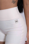 Short Confort Off White s/ costura frontal compressão