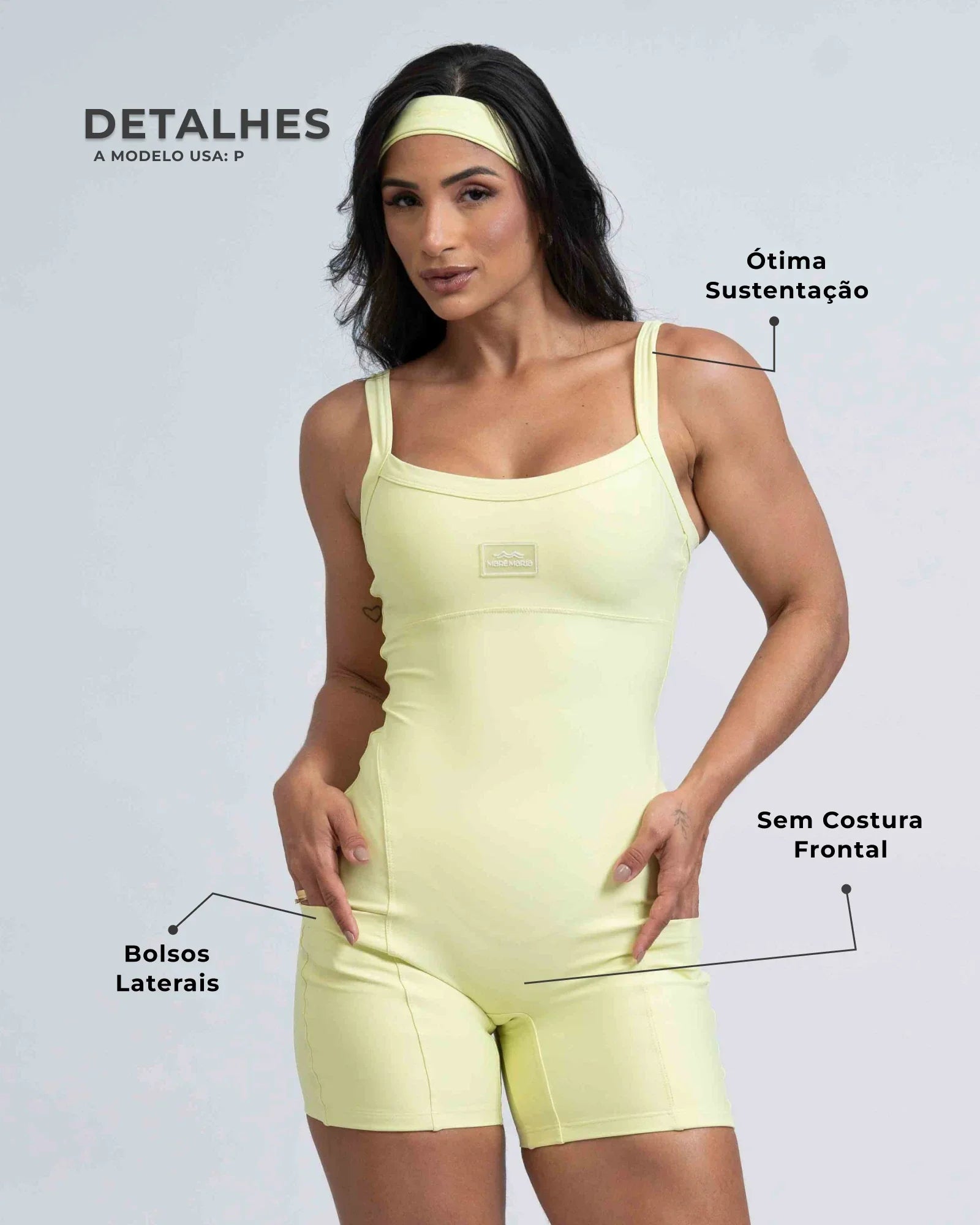 Macaquinho Fitness Flow Chá Verde com bolso - Maré Maria moda fitness