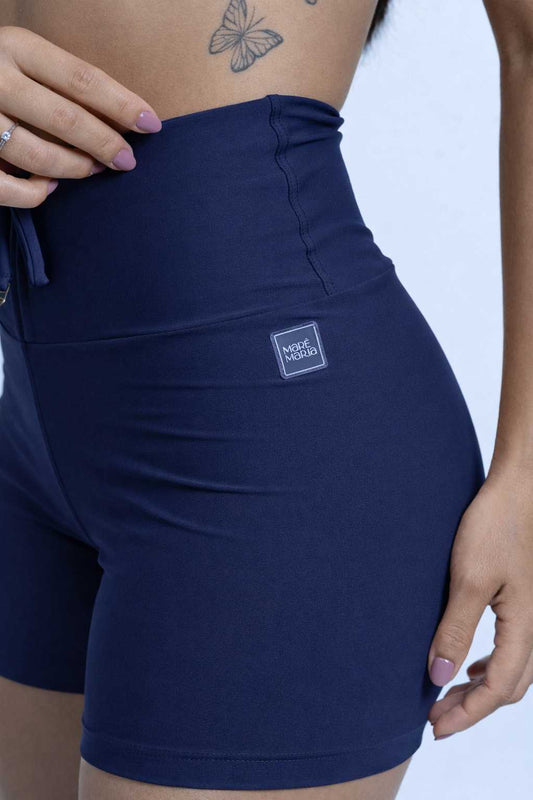 Short fitness Slim Azul Dark Empina Bumbum