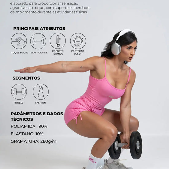 Top Fitness Flow Rosa Malibu - Maré Maria moda fitness