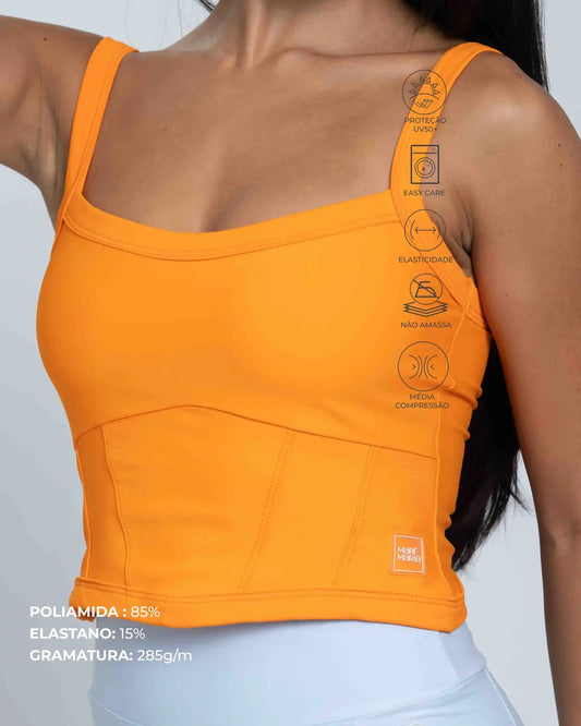 Top Fitness Power Corset Tangerina