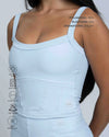 Top fitness Power Corset Azul Ice compressão
