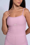 Macaquinho Fitness New Pérola Rosa Glam